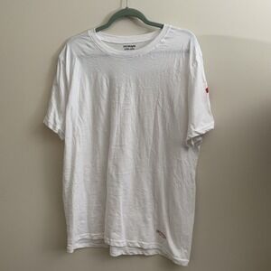 True Religion Men's White Tshirt Crew Neck Size XL Red Logo Print